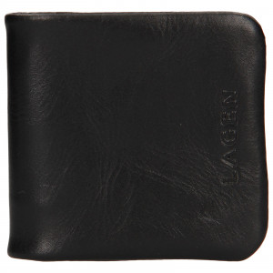 Pánská kožená peněženka/mincovník Lagen Ivo - černá