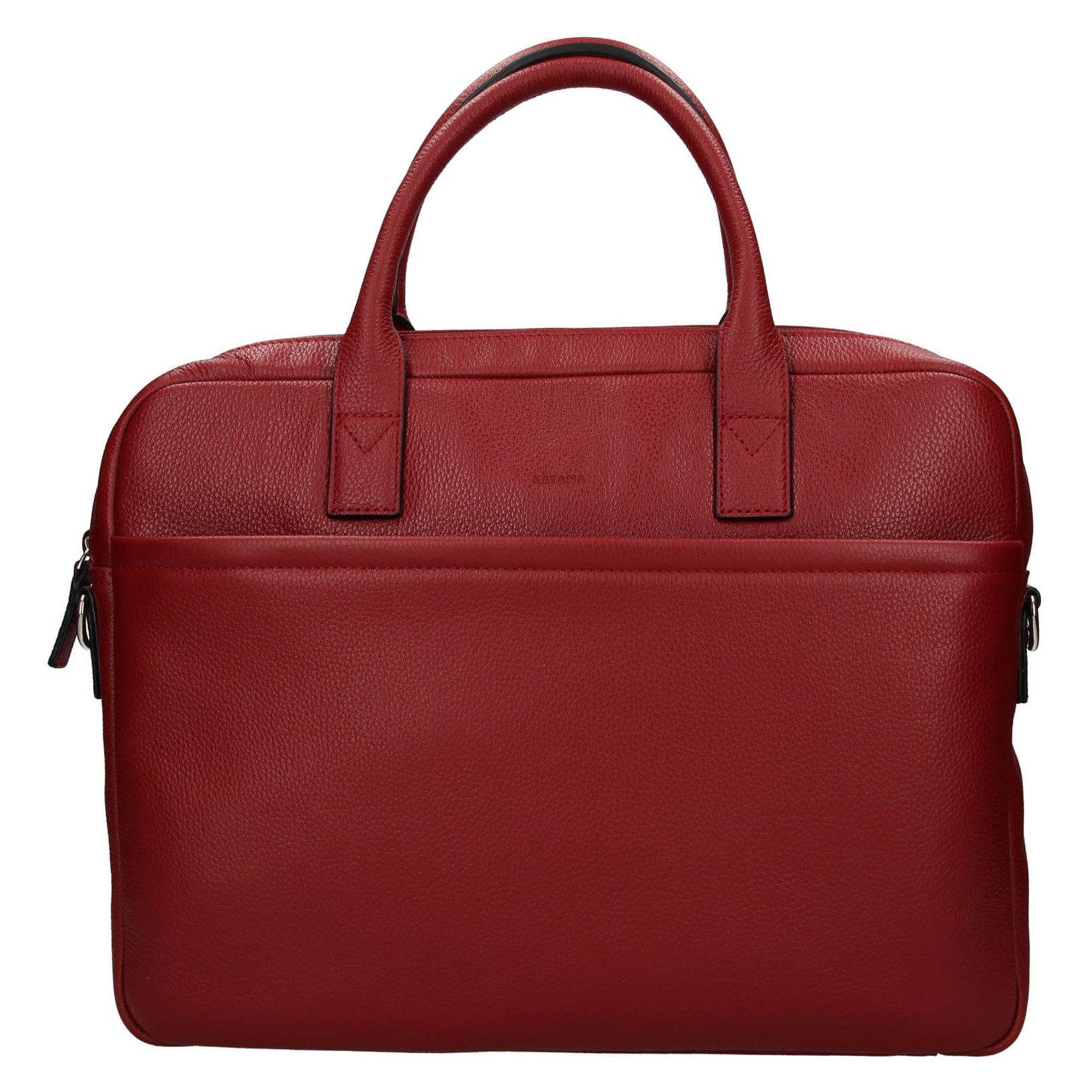 Bőr laptop táska Katana Talin - sötét piros