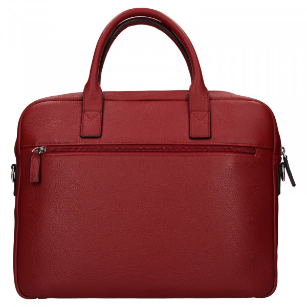 Bőr laptop táska Katana Talin - sötét piros