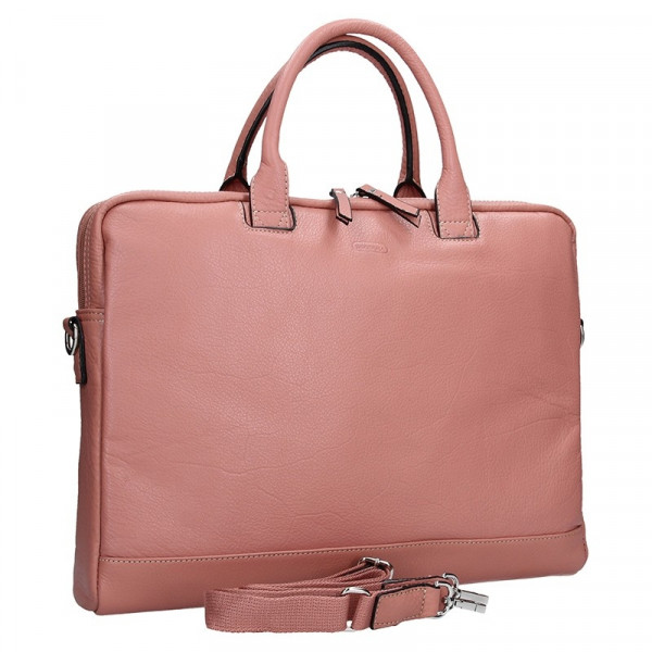 Női bőr laptop táska Katana Emma - rózsaszín