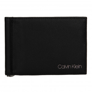 Pánská kožená dolarovka Calvin Klein Elias - černá