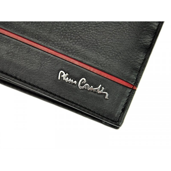 Férfi bőr pénztárca Pierre Cardin Michel - fekete-piros