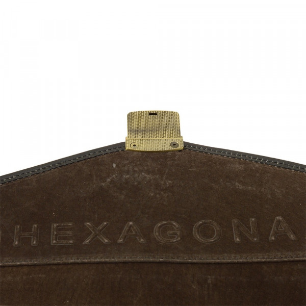 Férfi teljes bőr aktatáska Hexagona 111006 - fekete