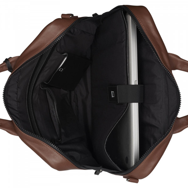 Férfi bőr laptop táska Burkely Move - konyak színű