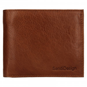 Pánská kožená peněženka SendiDesign Bredly - koňak