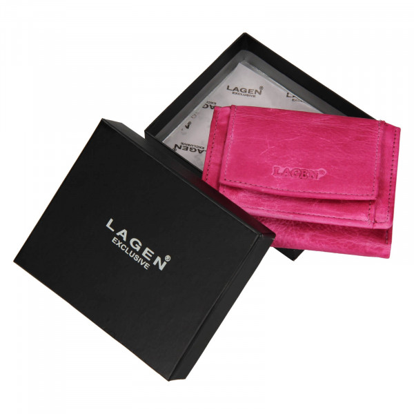 Női bőr pénztárca Lagen Déborah - rózsaszín