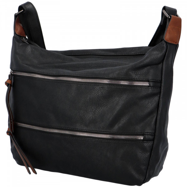 Női táska Paolo Bags Helena - fekete és barna - női kereszt alakú táska