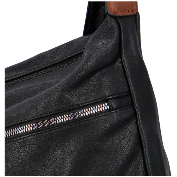 Női táska Paolo Bags Helena - fekete és barna - női kereszt alakú táska