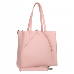 Dámská kožená 2v1 kabelka Facebag Liana - růžová