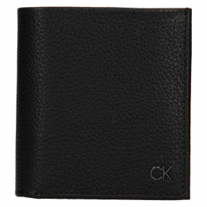 Férfi bőr pénztárca Calvin Klein Reffel - fekete