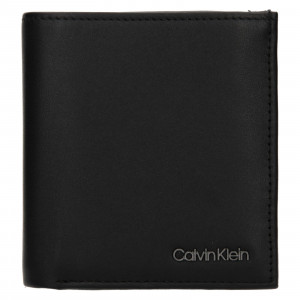 Férfi bőr pénztárca Calvin Klein Qelbe - fekete