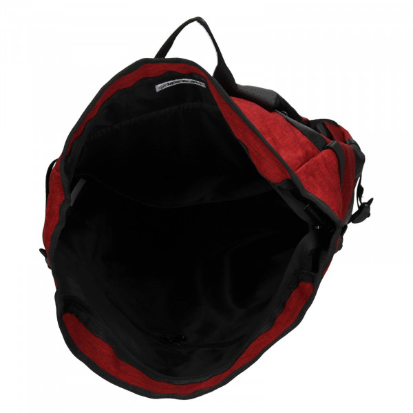 Nagyméretű divatos hátizsák New Rebels Strass - piros fekete