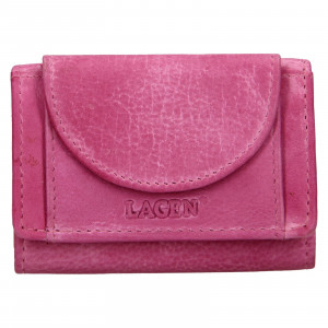 Női bőr pénztárca Lagen Mellba - rózsaszín