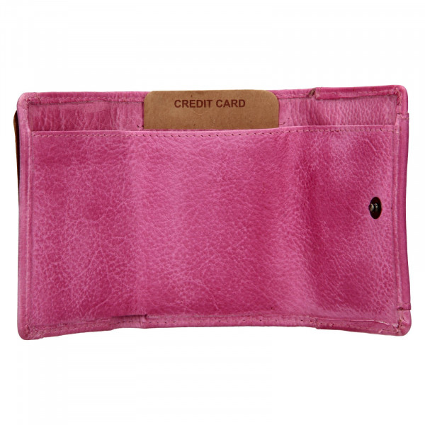 Női bőr pénztárca Lagen Mellba - rózsaszín