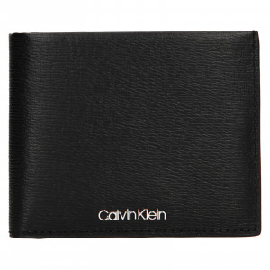 Férfi bőr pénztárca Calvin Klein Luven - fekete