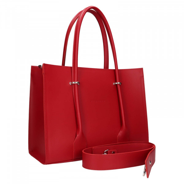 Luxus női bőr kézitáska Facebag Aristea - piros