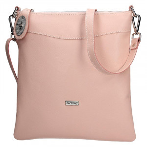 Női bőr crossbody táska Facebag Amanda - pink