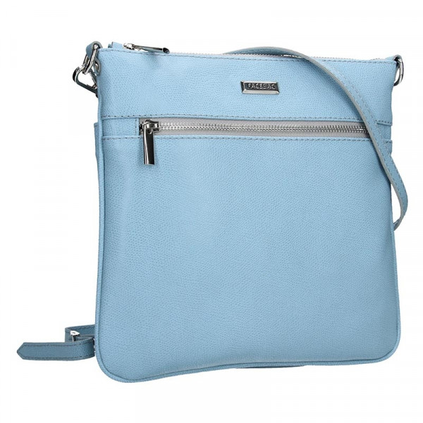 Női bőr crossbody táska Facebag Paula - kék