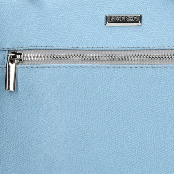 Női bőr crossbody táska Facebag Paula - kék