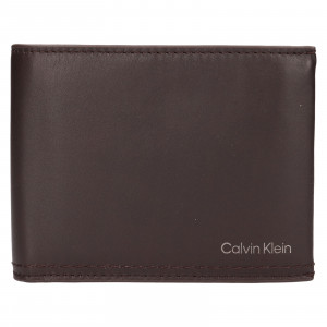 Férfi bőr pénztárca Calvin Klein Gaven - barna