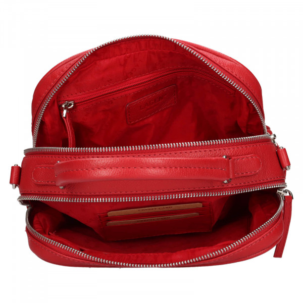 Női bőr táska Lagen Veress - piros
