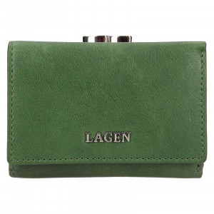 Kis női bőr pénztárca Lagen Kayra - zöld