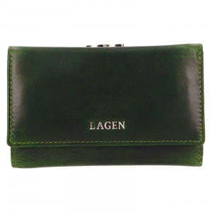 Női bőr pénztárca Lagen Jarie - sötétzöld