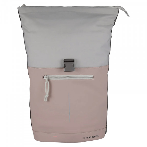 Nagyméretű divatos hátizsák New Rebels Strass - bézs-rózsaszín
