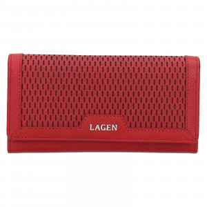 Női bőr pénztárca Lagen Rastaf - piros