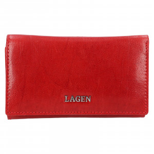 Női bőr pénztárca Lagen Kajte - piros