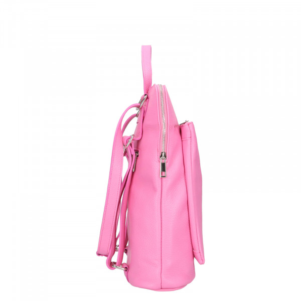 Női bőr hátizsák-kézitáska Italia Ella - rózsaszín