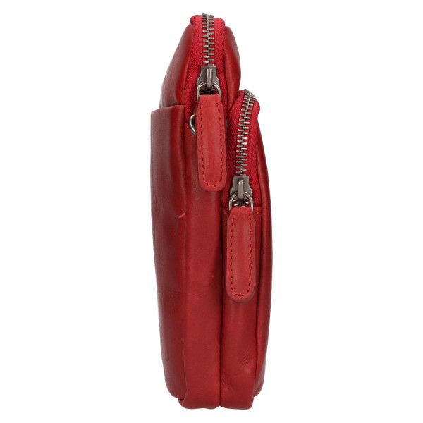 Bőr táska mobiltelefonhoz és iratokhoz Sparwell Ajax - piros