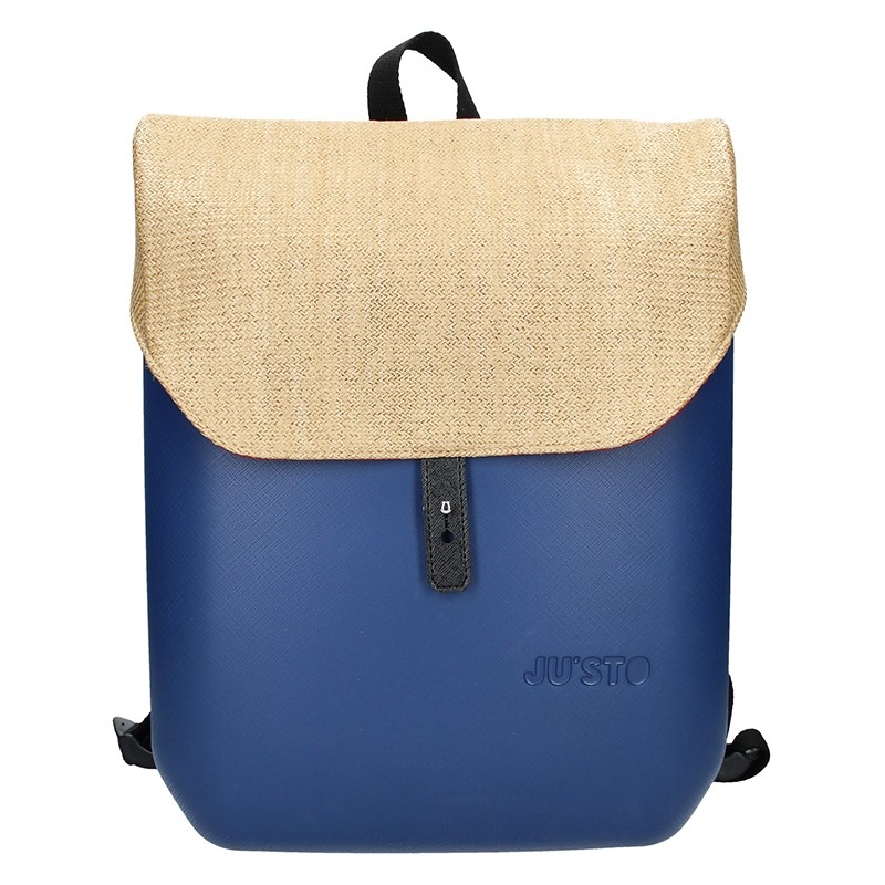 Női divatos hátizsák Justo J-Back - kék-bézs
